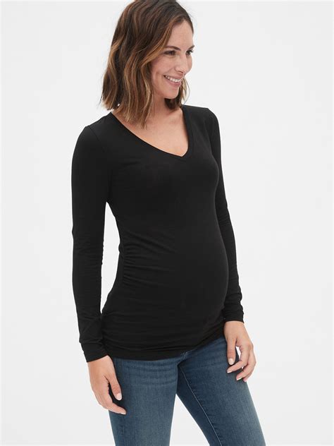 Maternity Pure Body V Neck T Shirt Gap