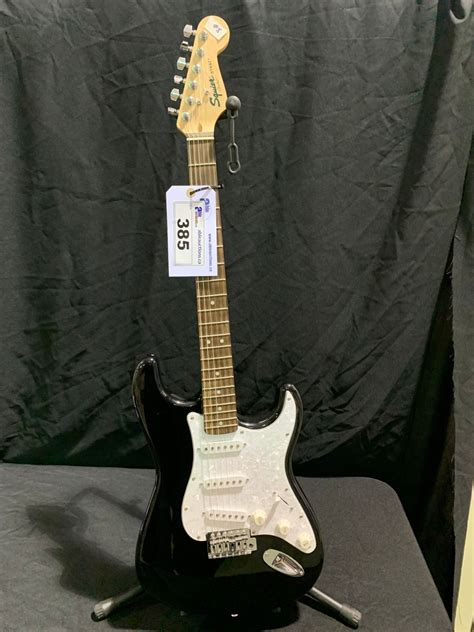 BLACK FENDER SQUIER STRAT AFFINITY MADE IN CHINA ELECTRIC GUITAR WITH ...