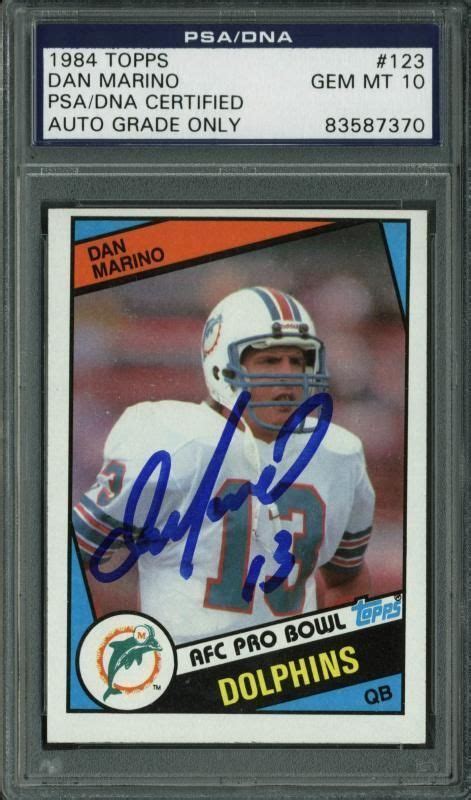 Lot Detail - Dan Marino Signed 1984 Topps Rookie Card #123 (PSA/DNA ...