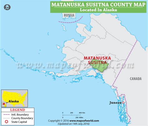 Matanuska Susitna Borough Map Alaska