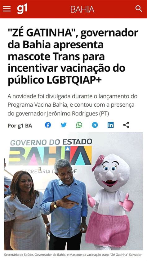 BAHIA ZÉ GATINHA governador da Bahia apresenta mascote Trans para