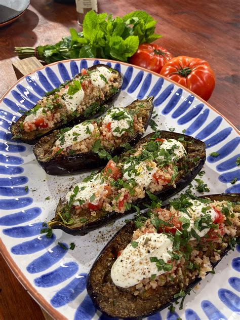 Ma Recette D Aubergines Farcies Au Boulgour Laurent Mariotte