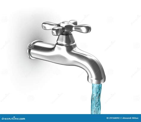 Water Tap With Running Water Stock Photography - Image: 29168092