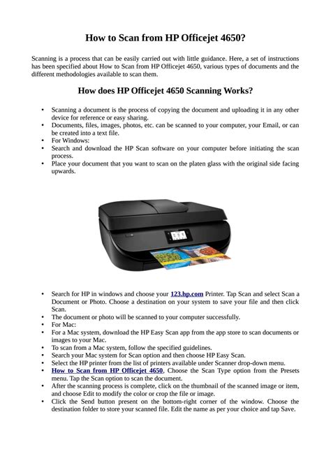 How To Scan From Hp Officejet 4650 Printer By Jack Leach Issuu