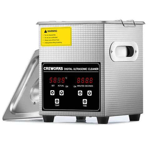 60w Ultrasonic Cleaner With Digital Timer And 100w Heater For Ultrason — Creworks Equipment