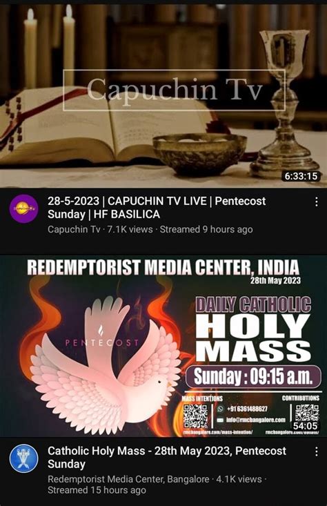 28 5 2023 I CAPUCHIN TV LIVE I Pentecost Sunday I HF BASILICA Capuchin