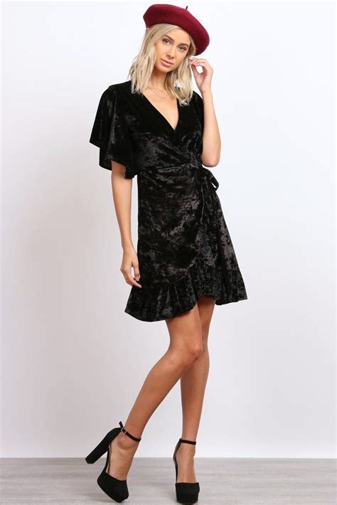 Romance Velvet Wrap Dress Dresses Heart Dress Wrap Dress