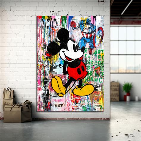 Banksy Mickey Mouse Pop Art Graffiti Wall Art Home Decor Sold By