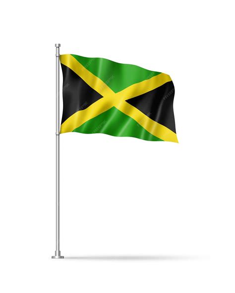 Premium Photo Jamaican Flag Isolated On White