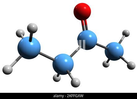 D Image Of Ethyl Acetate Skeletal Formula Molecular Chemical