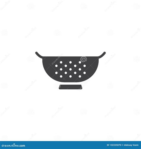 Kitchen Strainer Vector Icon Stock Vector Illustration Of Pictogram