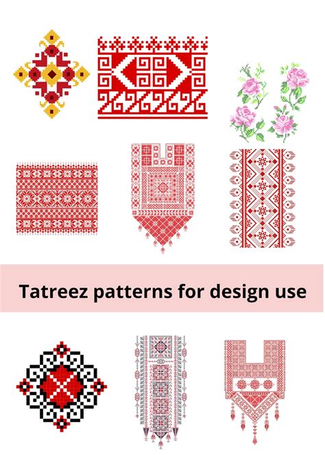 41 Tatreez Patterns SVG and PNG Palestinian Henna-palestinian Embroidery-palestinian Patterns ...