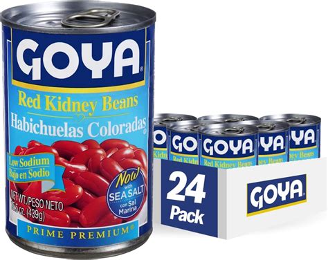 Goya Red Kidney Beans Low Sodium 155 Ounce Pack Of 24 Amazonca