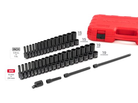 Tekton Inch Drive Deep Point Impact Socket Set Piece