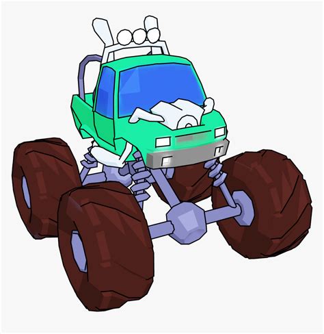 Monster Truck Cartoon Perspective Clipart Picture Mobil Monster