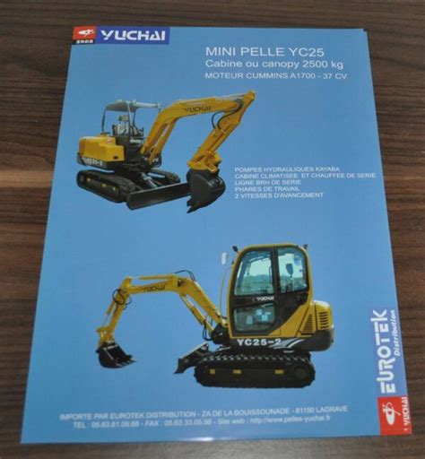 Yuchai Mini Pelle Yc Excavator Specification Brochure Prospekt Auto