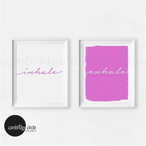 Inhale Exhale Printable Inhale Exhale Poster Set Of 2 Etsy Yoga