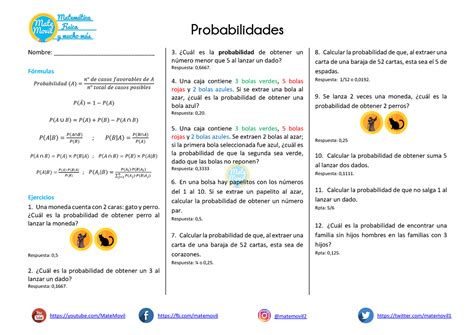 Probabilidades Ejercicios Propuestos PDF Diagrama DE Arbol Youtube