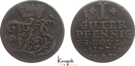 Sachsen Weimar Eisenach Cu Pfennig Friedrich Iii Von Gotha