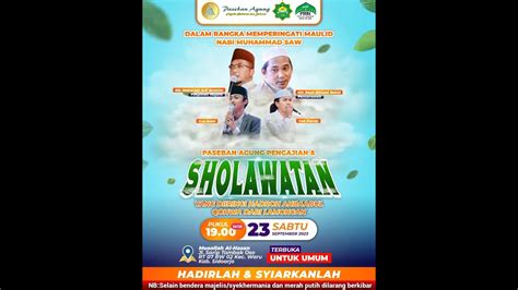 Live Gebyar Sholawat Tambak Oso Bersama Ust Fandy Irawan Gus Azmi Ft