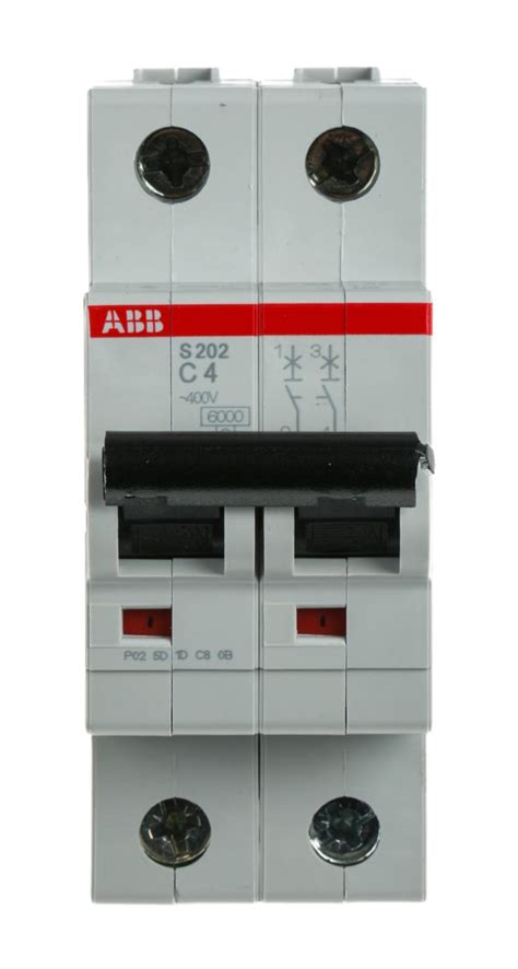 2CDS252001R0044 S202 C4 ABB ABB System Pro M Compact S200 MCB 2P