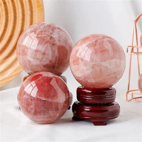 Red Calcite Ball Sphere Bulk