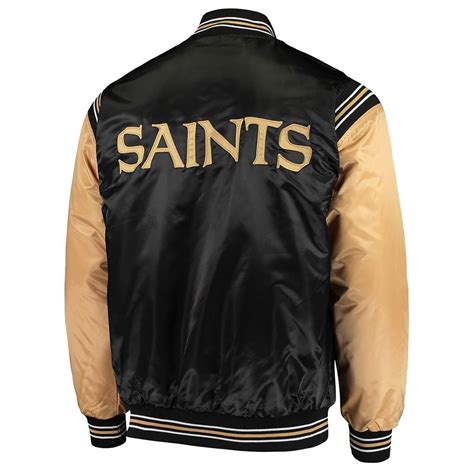 Blackgold Starter Satin New Orleans Saints Enforcer Jacket Jackets