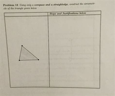 Solved Using Only A Compass And A Straightedge Construct