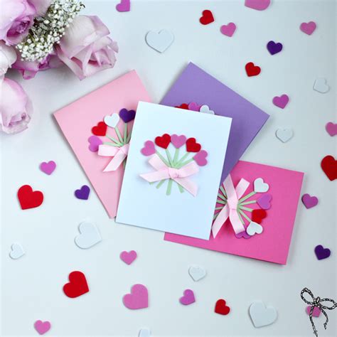 DIY Valentine's Day Cards - Wear Bows and Smile