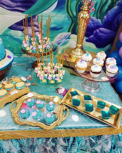 Mermaid Birthday Party Ideas Photo 6 Of 10 Mermaid Birthday Party Mermaid Birthday Party