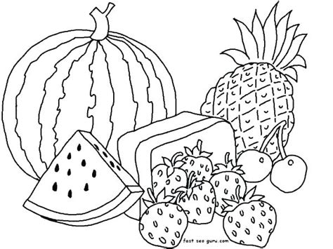 Fruits And Vegetables Coloring Pages at GetColorings.com | Free ...