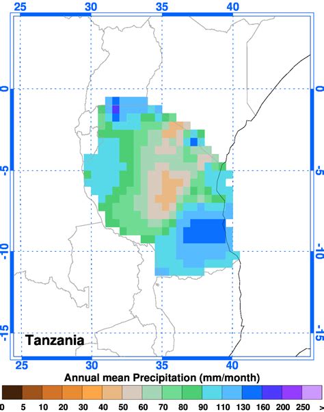 Tanzania Climate Map