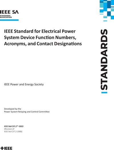 Ansi Numbers Ieee Standard Electric Power System Device Function Hot