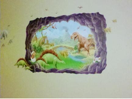 Dinosaur Adventures Mural -Boys Room Mural - Kids Room Mural Wall Decals