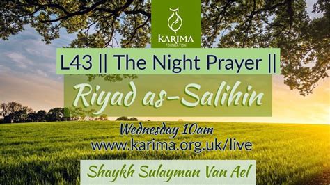 L The Night Prayer Riyadh Saliheen Gardens Of The Righteous