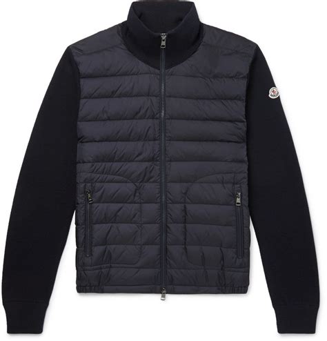 Moncler Panelled Jersey And Quilted Shell Down Jacket Men