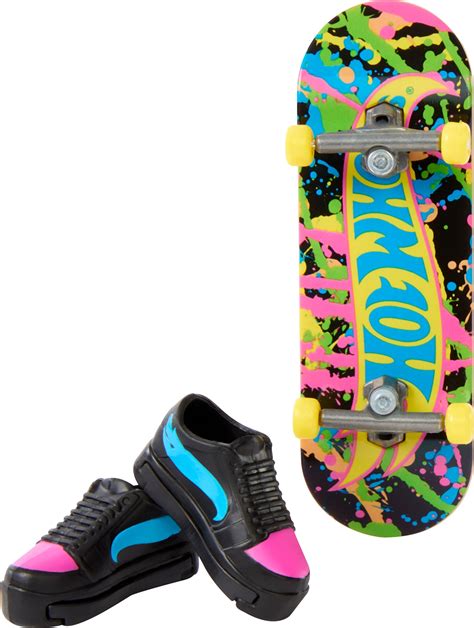 Hot Wheels Skate Fingerboard & Skate Shoes, Toy for Kids 5 Years Old ...