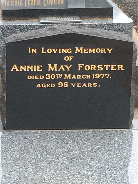 Annie May Forster Homenaje De Find A Grave