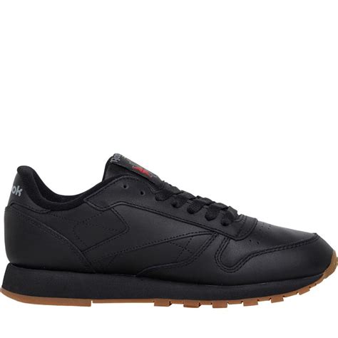 Buy Reebok Classics Mens Classic Leather Trainers Black Gum