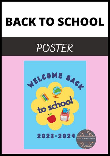 Back to School Poster 2023-24 | Teaching Resources