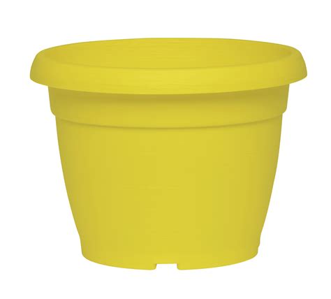 Pot De Fleur Plastique Coloris Jaune Poterie Pots De Fleurs Bacs