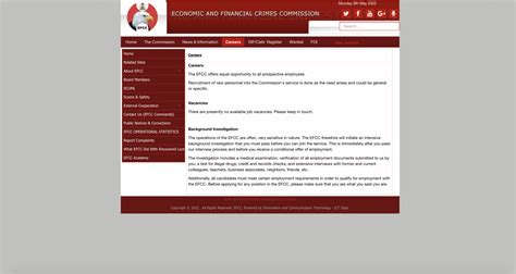 Efcc Recruitment Application Portal Form Efcc Gov Ng