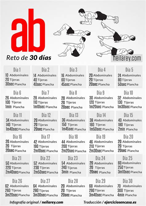 Reto Para Definir Abdominales En 30 Días Ejercicios En Casa