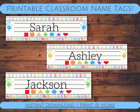 Desk Name Labels Classroom Name Labels Cubby Label Name Tags Back