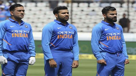 Rohit Sharma Virat Kohli And Ms Dhoni Only 3 Indians To Be Named In Both Odi And T20 Squad Of The