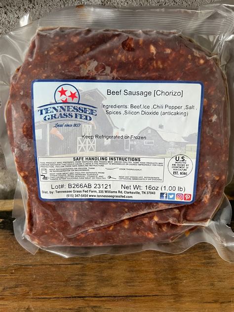 Grass Beef Chorizo Tennessee Grass Fed