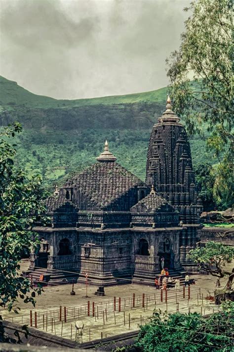 Jyotirlinga Trimbakeshwar Shiva Temple in the Foothill of Western Ghat ...