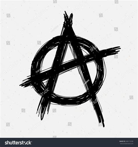 Anarchy Symbol Drawing. Stock Vector Illustration 200113100 : Shutterstock