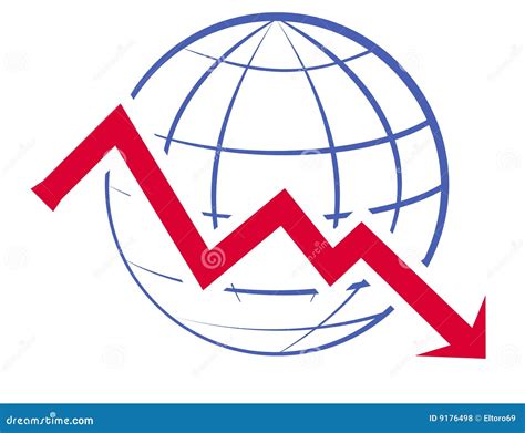 Gráfico De La Recesión Económica Ilustración Del Vector Ilustración