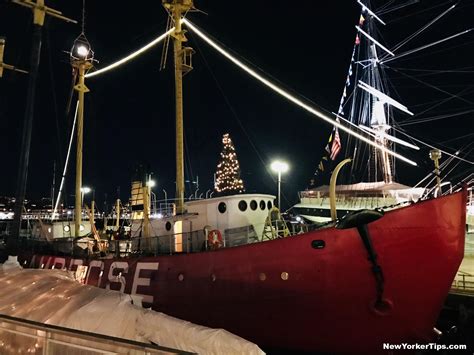 Christmas Tree On A Boat South Street Seaport Financial District